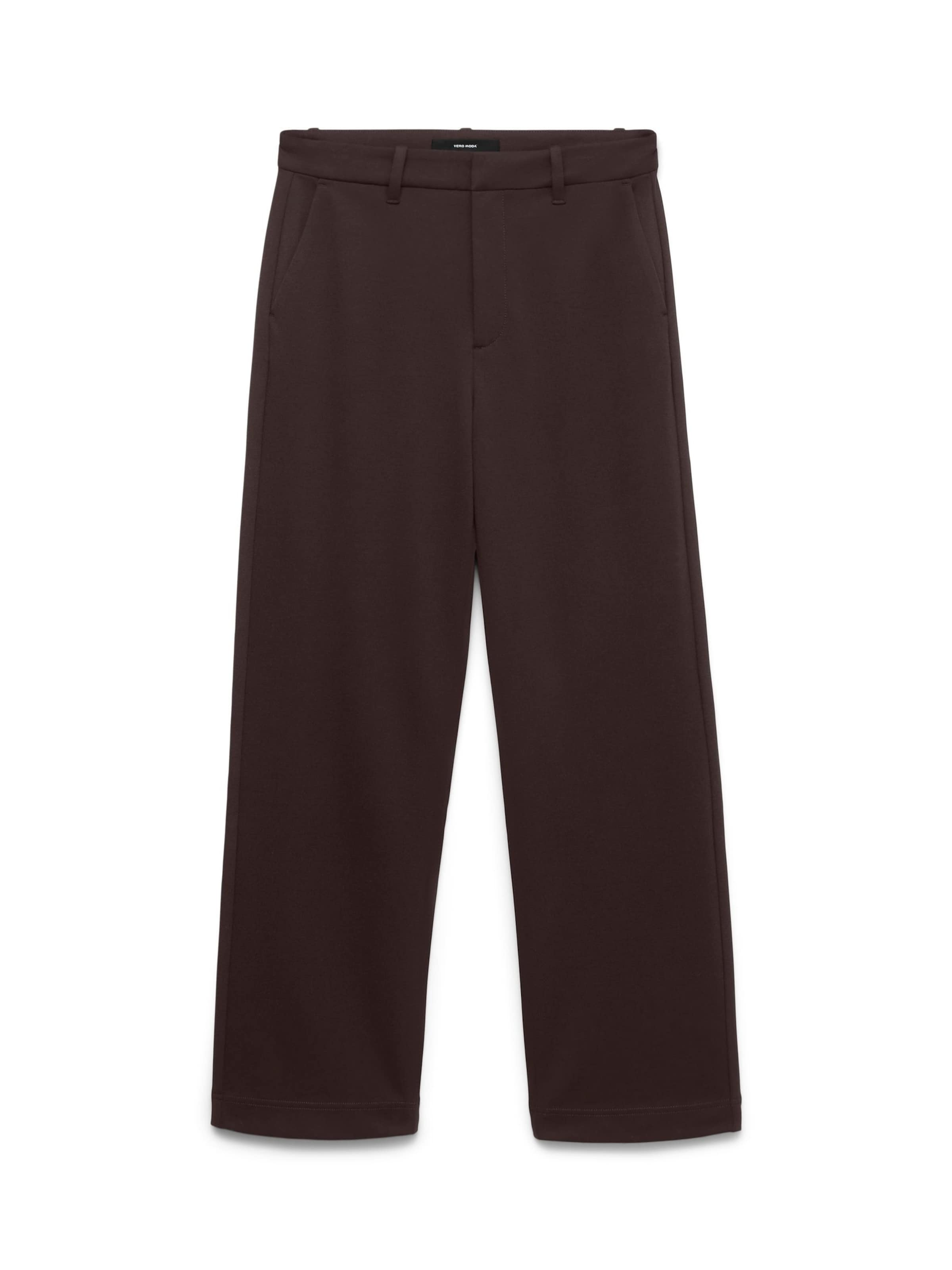 VERO MODA - regular Pantalón plisado en marrón: frente