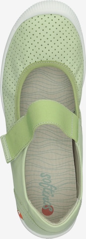 Softinos Ballet Flats with Strap in Green