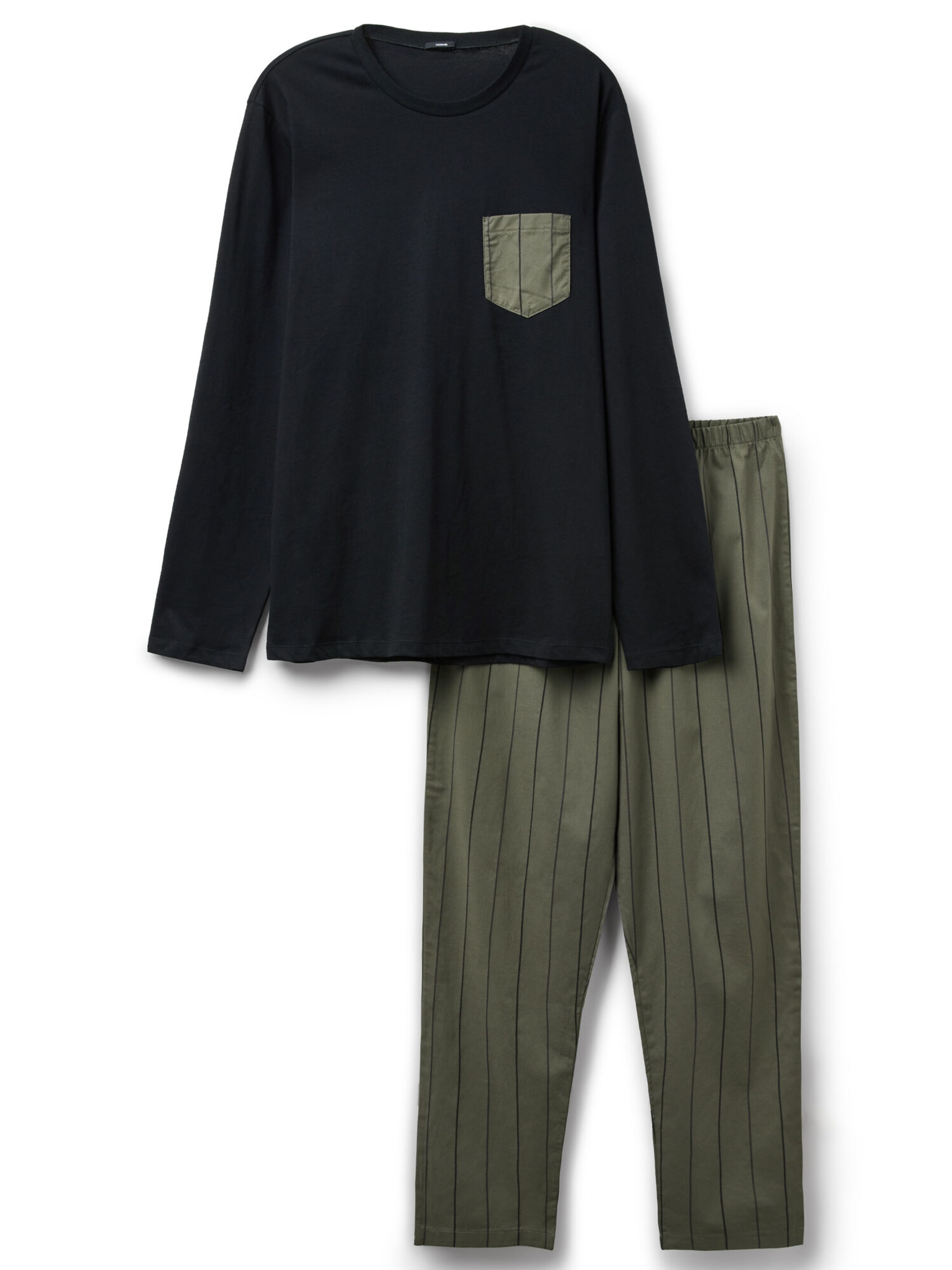 Tezenis Long Pajamas in Black: front