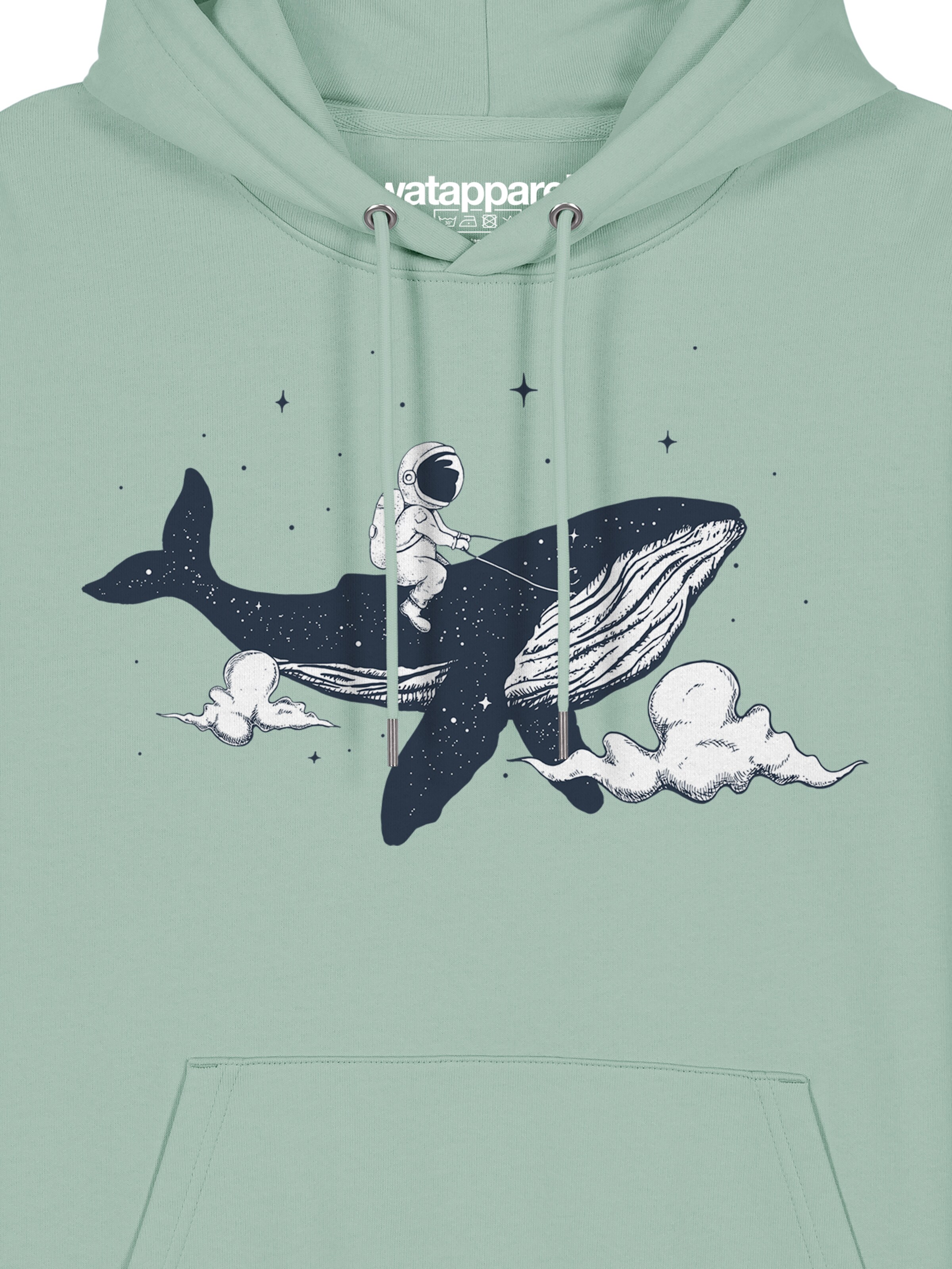 Sweat-shirt 'Spacewhale' Watapparel en vert