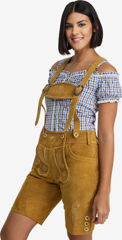 Steigenhöfer Regular Traditional Pants 'Annika' in Brown: front