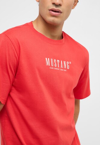 MUSTANG T-Shirt 'Style Austin' in Rot