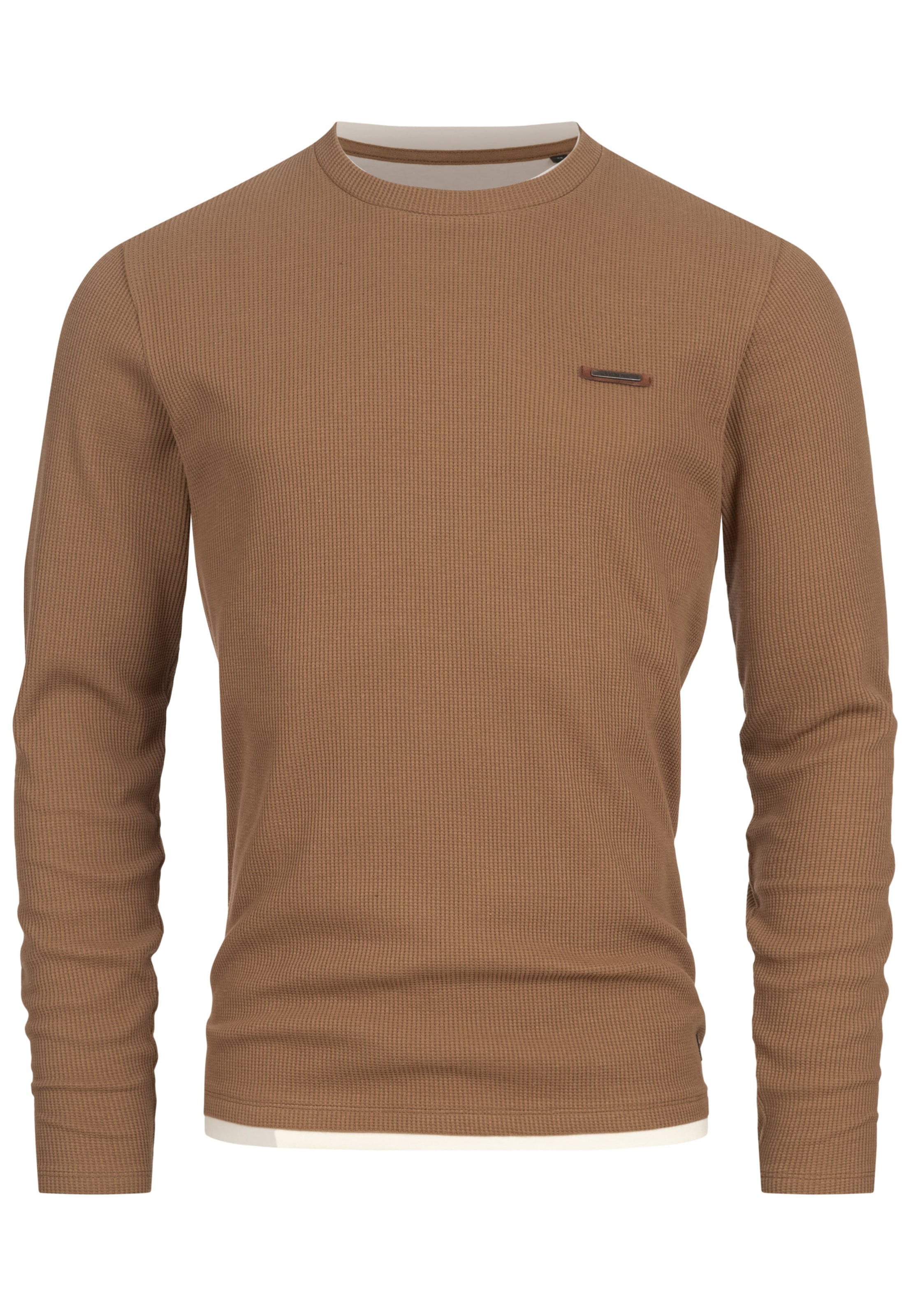 INDICODE JEANS Shirt 'Sigfinn' in Braun: Vorderseite