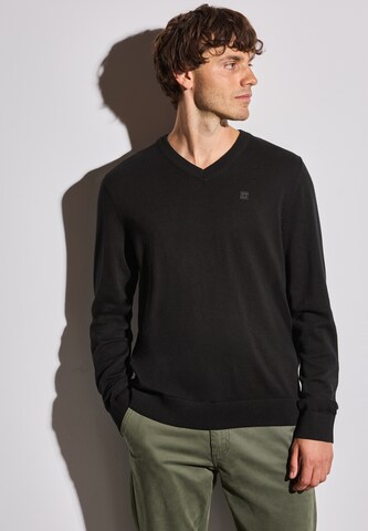 Street One MEN Sweater in Black: front
