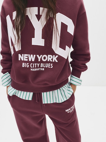 Pull&Bear Mikina – červená