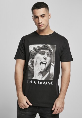 Mister Tee Regular fit Póló 'I´m A Savage' - fekete: elől