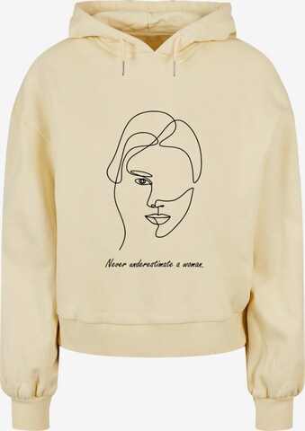 Merchcode Sweatshirt 'WD - Woman Figure' in Yellow: front