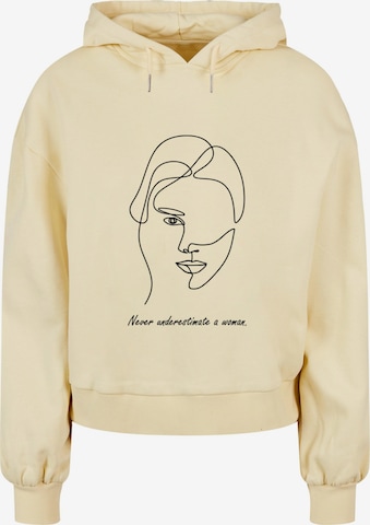 Merchcode Sweatshirt 'WD - Woman Figure' in Geel: voorkant