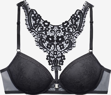 LASCANA Push-up Bra in Black: front