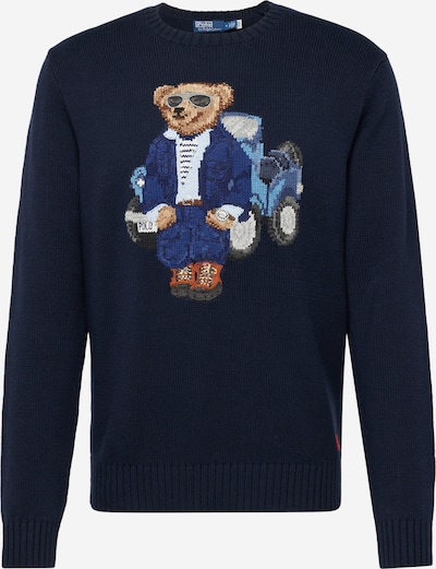 Polo Ralph Lauren Пуловер в нейви синьо / тъмносиньо / кафяво / тъмносиво, Преглед на продукта