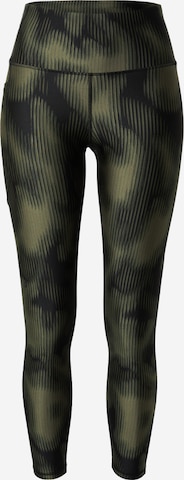 UNDER ARMOUR Workout Pants in Green: front