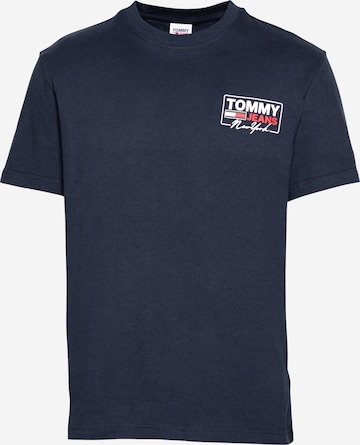 Tricou de la Tommy Jeans pe albastru: față