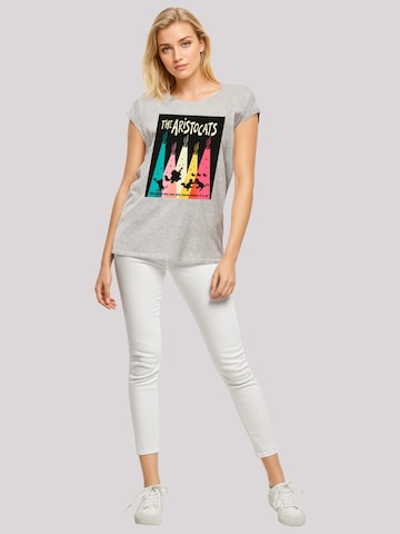 F4NT4STIC Shirt 'Disney Aristocats Get With The Cats' in Grey