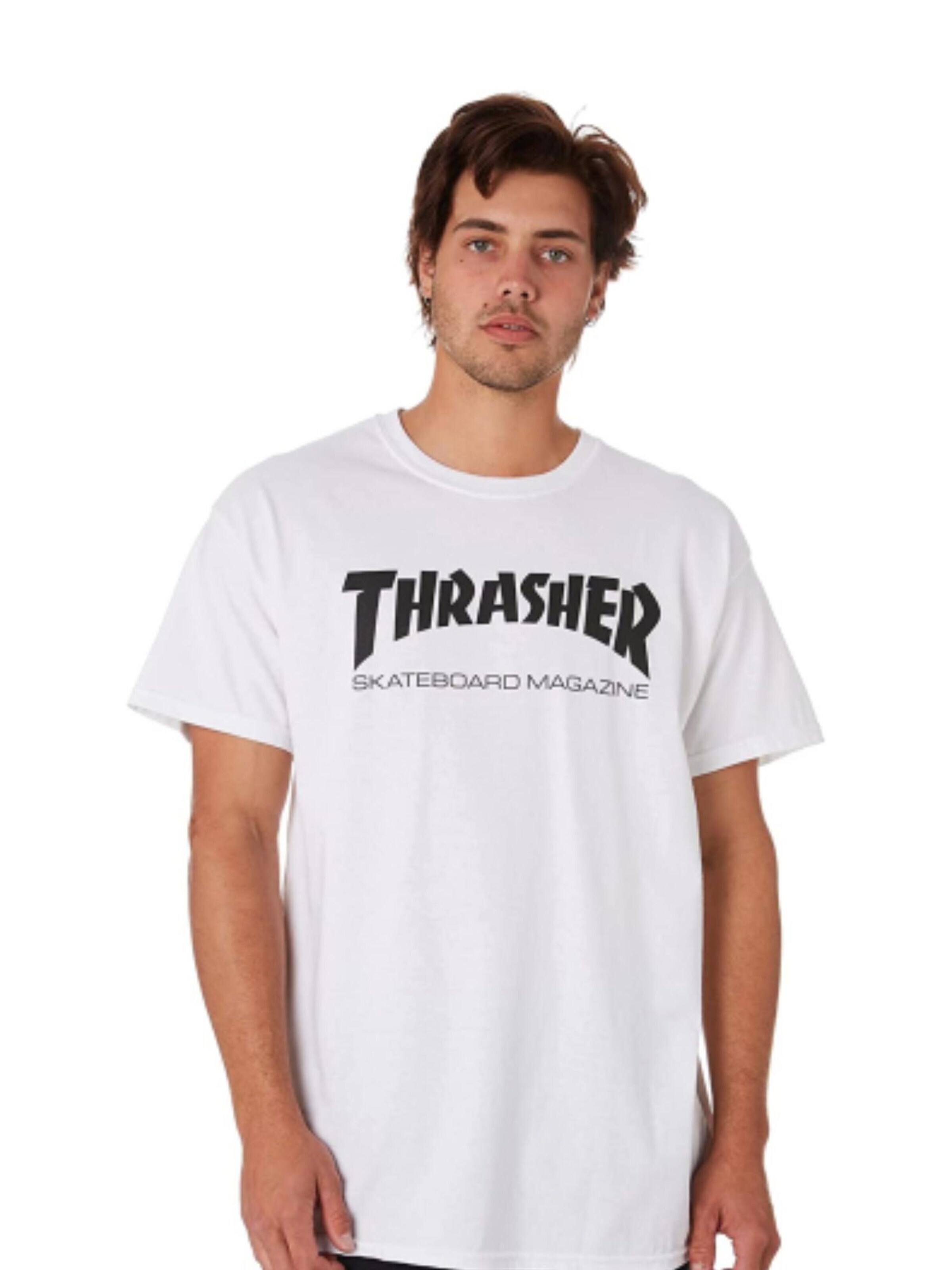 THRASHER Shirt 'SKATE MAG' in Wit