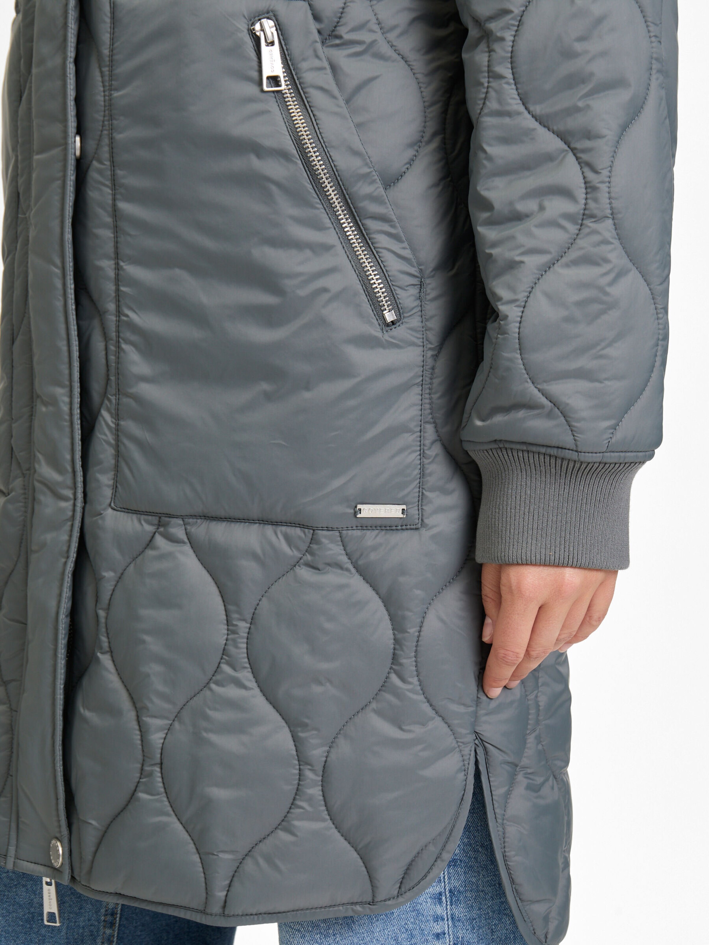 Manteau mi-saison 'BRENDA' Covered en gris