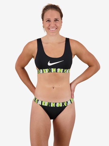 Bustier Hauts de bikini sport Nike Swim en noir : devant