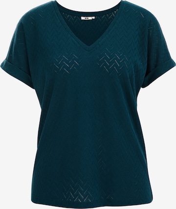 T-shirt WE Fashion en vert : devant