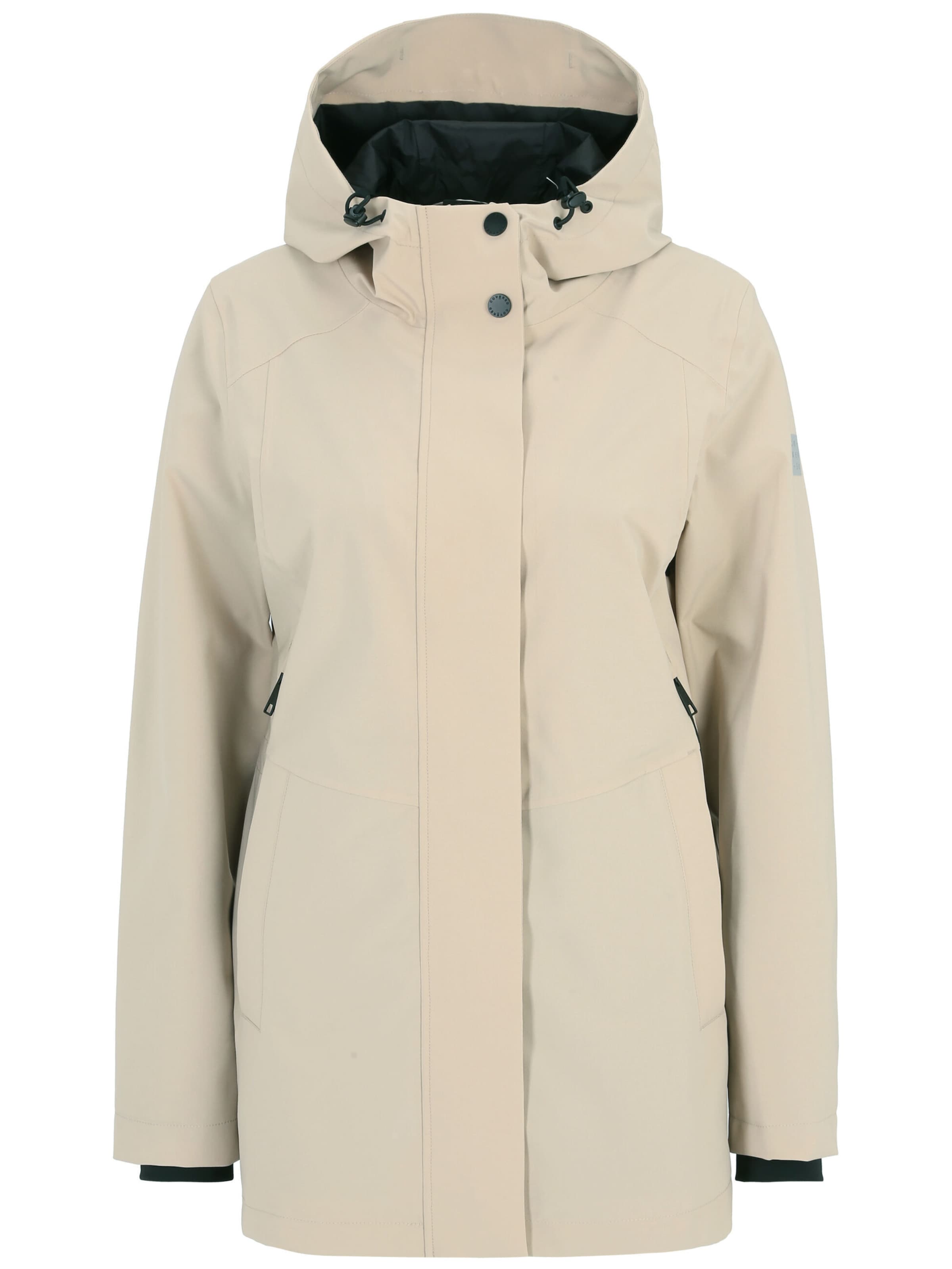 Covered Weatherproof jacket in Beige: front