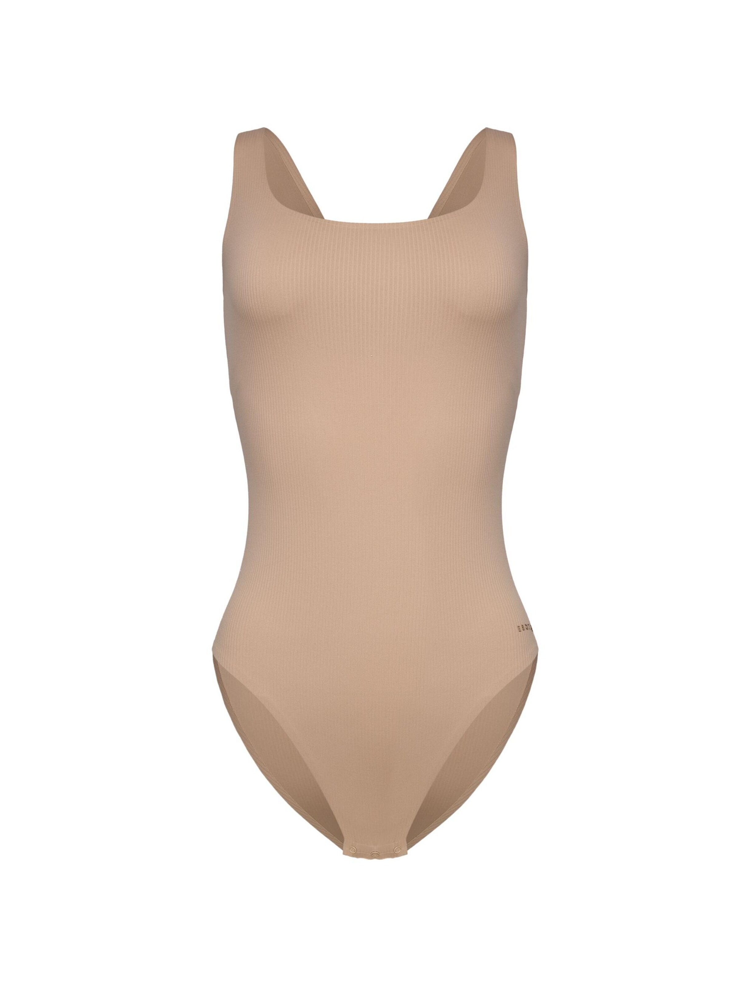 Body 'Body Everyday, nahtlos, integrierte Träger' di ESOTIQ in beige
