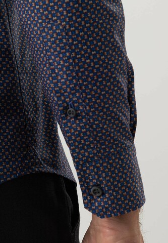 Black Label Shirt Regular fit Business Shirt 'PRINT' in Blue