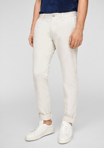 s.Oliver - Slimfit Pantalón chino 'Austin' en blanco