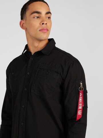 ALPHA INDUSTRIES Between-Season Jacket 'Air Force EMB' in Black