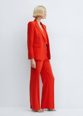 MANGO Flared Pleated Pants 'iguana' in Red