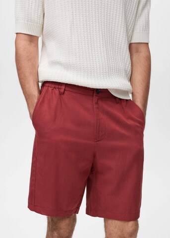 MANGO MAN Regular Pants 'Banarea' in Red