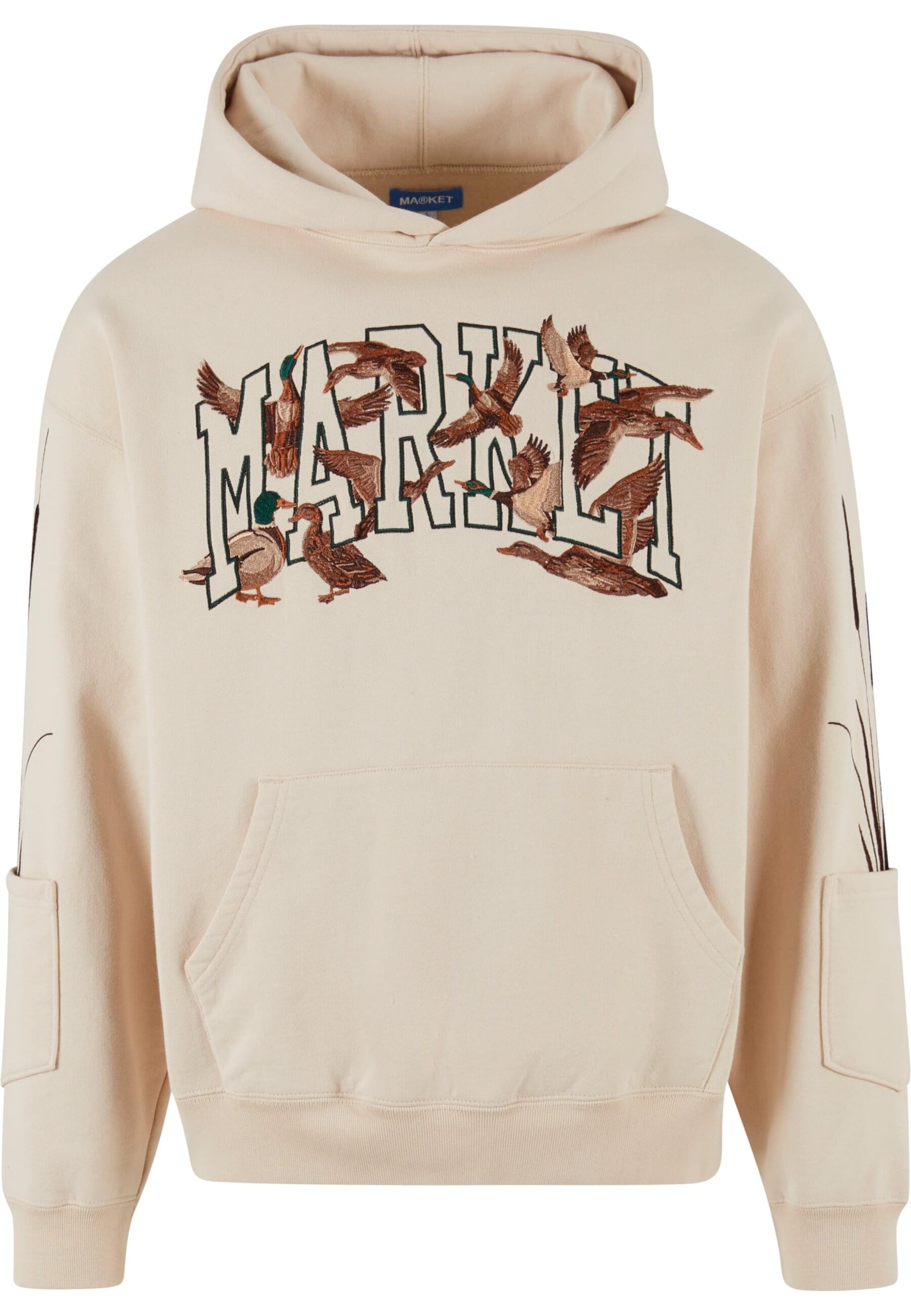 Sweat-shirt 'Duck Pond' MARKET en beige : devant