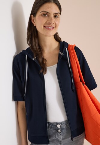 CECIL Zip-Up Hoodie in Blue: front