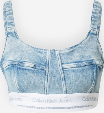 Bustier Haut Calvin Klein Jeans en bleu : devant