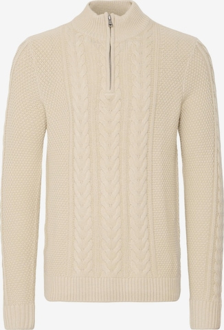 BLEND - Pullover ' BHBASIM ' em bege: frente