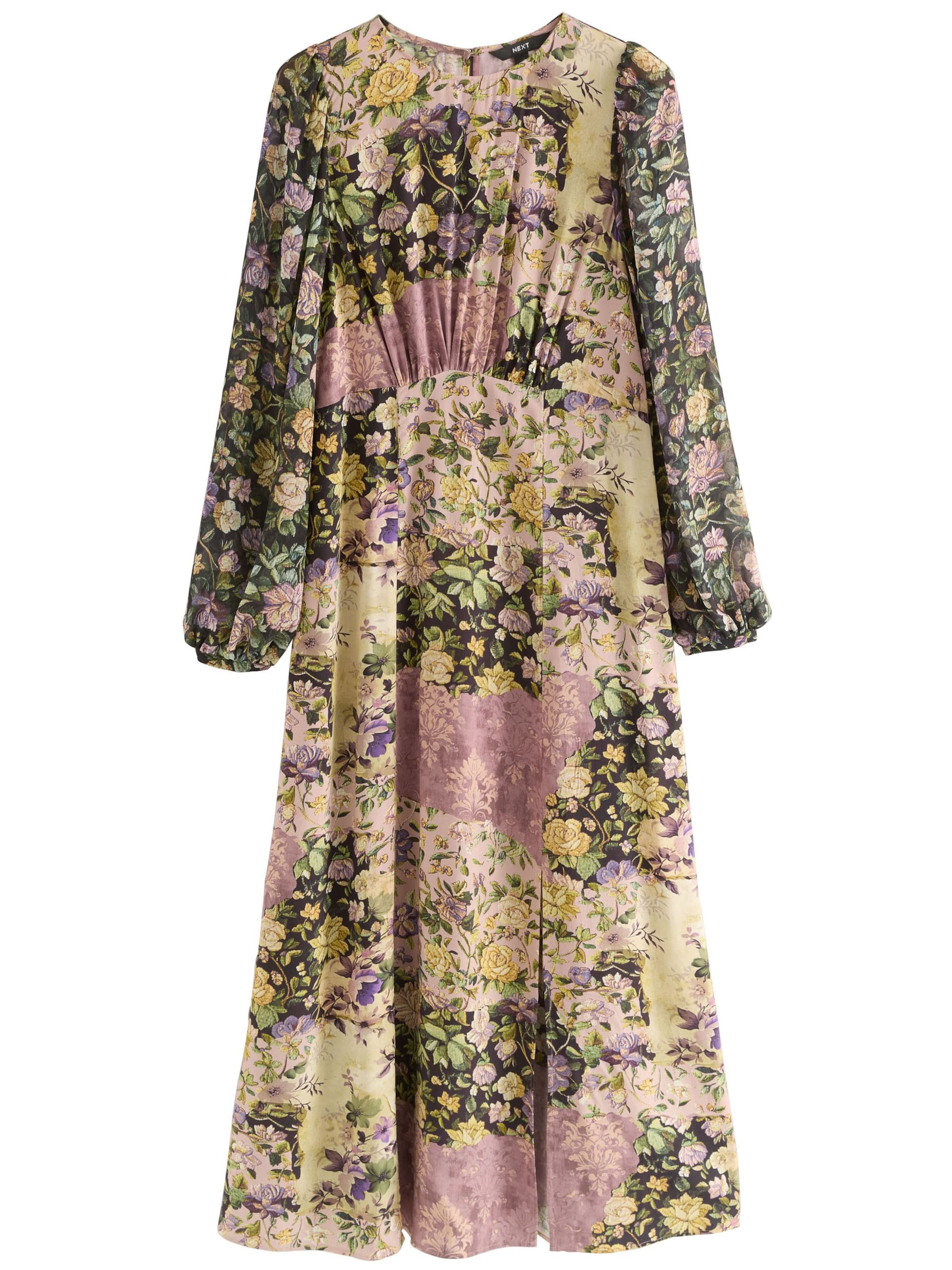 Next Платье в Зеленый / Лиловый / Блекло-розовый / Черный, Обзор товара