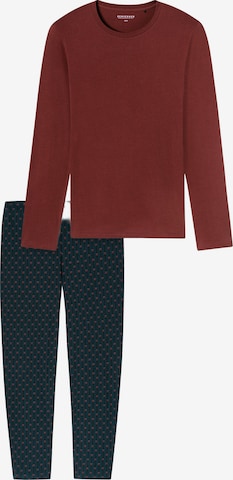 SCHIESSER - Pijama largo 'Casual Essentials' en azul: frente