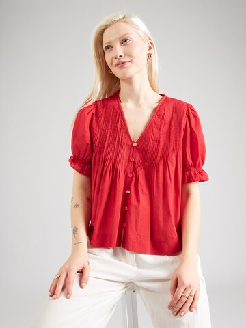 Camicia da donna di Abercrombie & Fitch in rosso: frontale