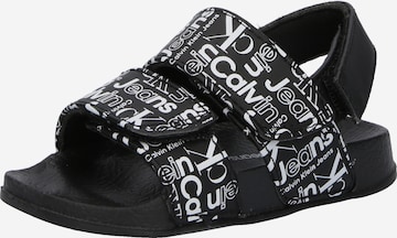 Pantofi deschiși de la Calvin Klein Jeans pe negru: față