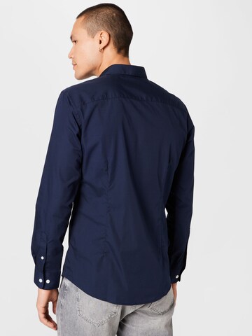 JACK & JONES Slim fit Button Up Shirt in Blue