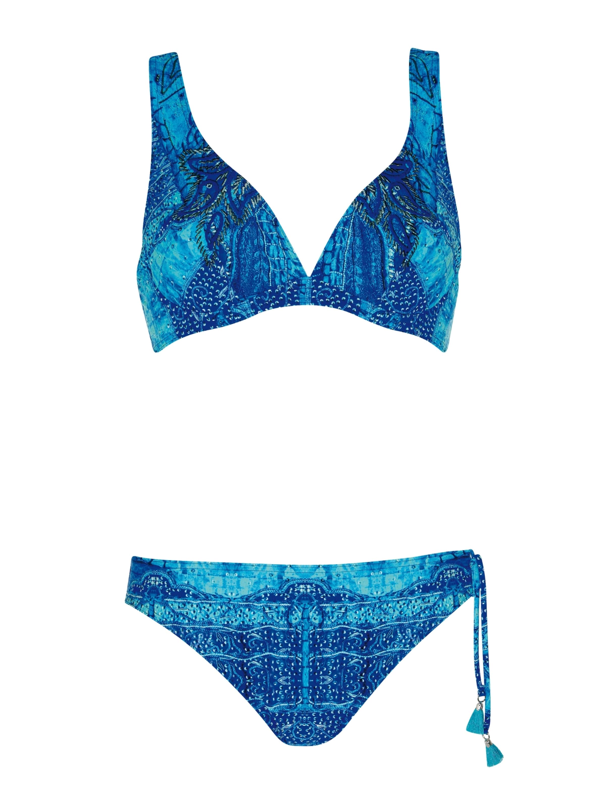 SUNFLAIR Triangel Bikini i blå: forside