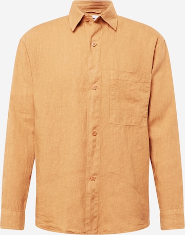 NN07 Regular fit Button Up Shirt 'Adwin' in Beige: front