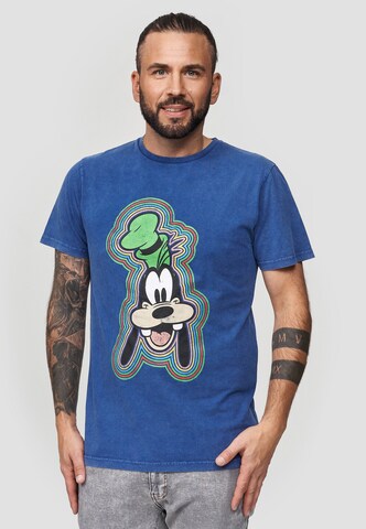 Recovered Shirt 'Disney Goofy Outline' in Blue: front
