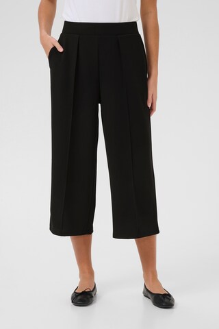 Loosefit Pantalon à plis 'CRSiki' Cream en noir : devant