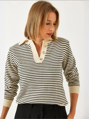 Pull-over 'Pullover' Bianco Lucci en mélange de couleurs : devant