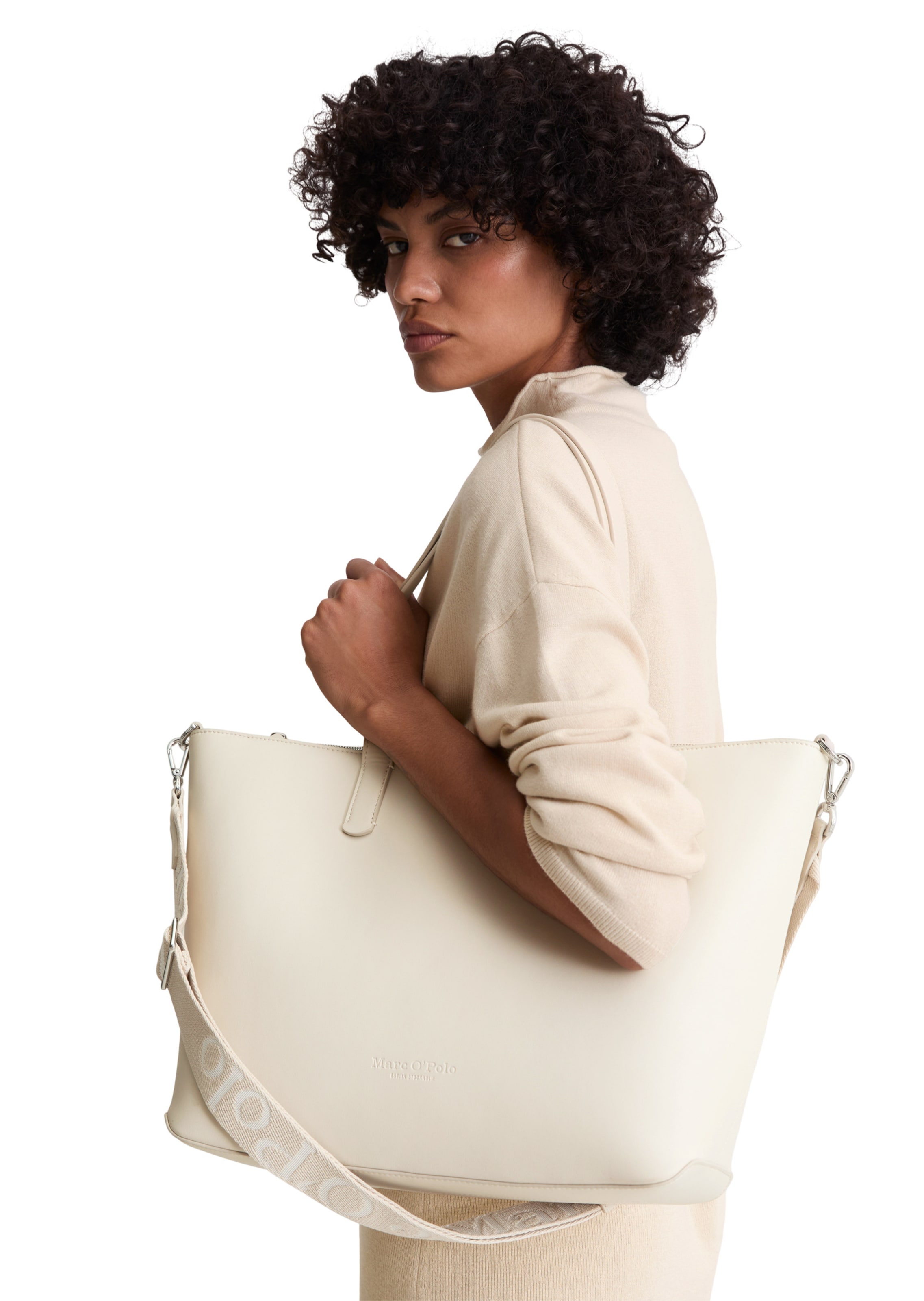 Marc O'Polo Shopper in Beige: voorkant