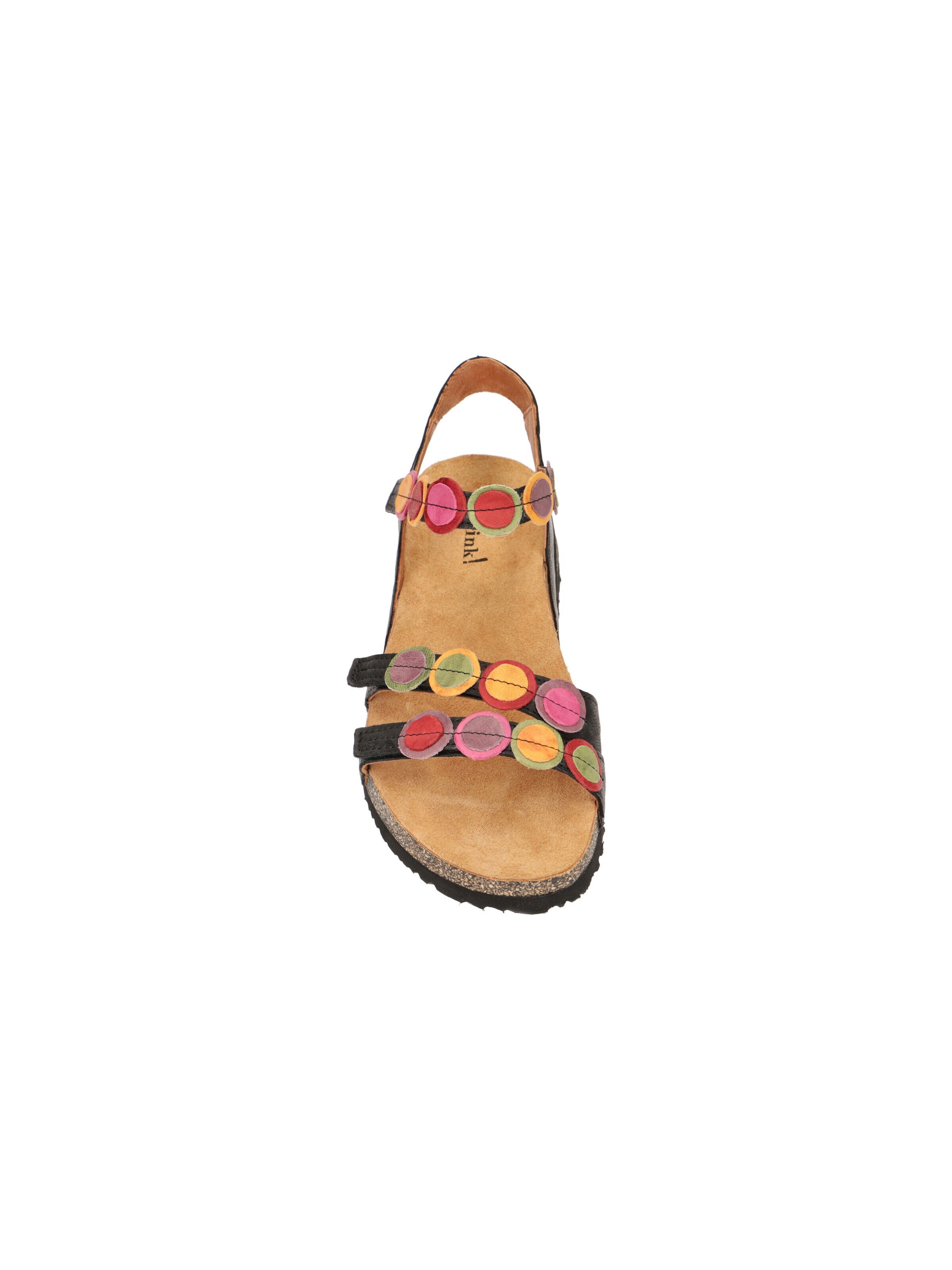 THINK! Sandals 'Think Koak Sandale schwarz bunte Punkte 322' in Black