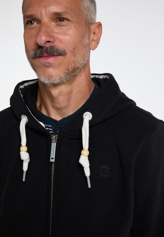 Schmuddelwedda Zip-Up Hoodie in Black