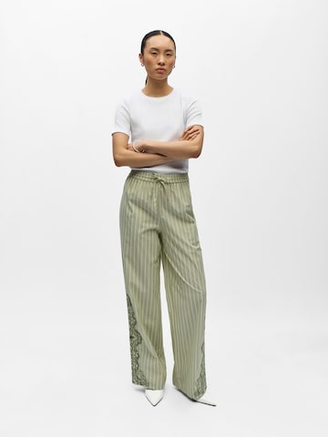 OBJECT Wide leg Trousers in Green