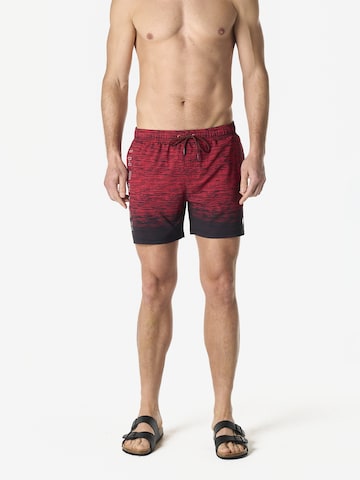 Shorts de bain KOROSHI en rouge : devant