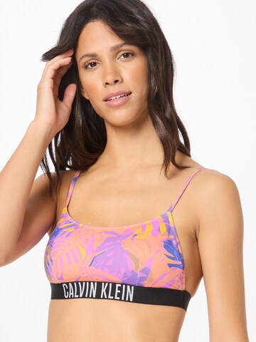Calvin Klein Swimwear Bikinitop in Lila: voorkant