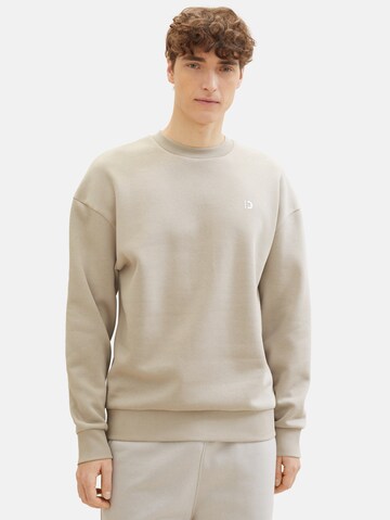 TOM TAILOR DENIM Sweatshirt in Grey: front