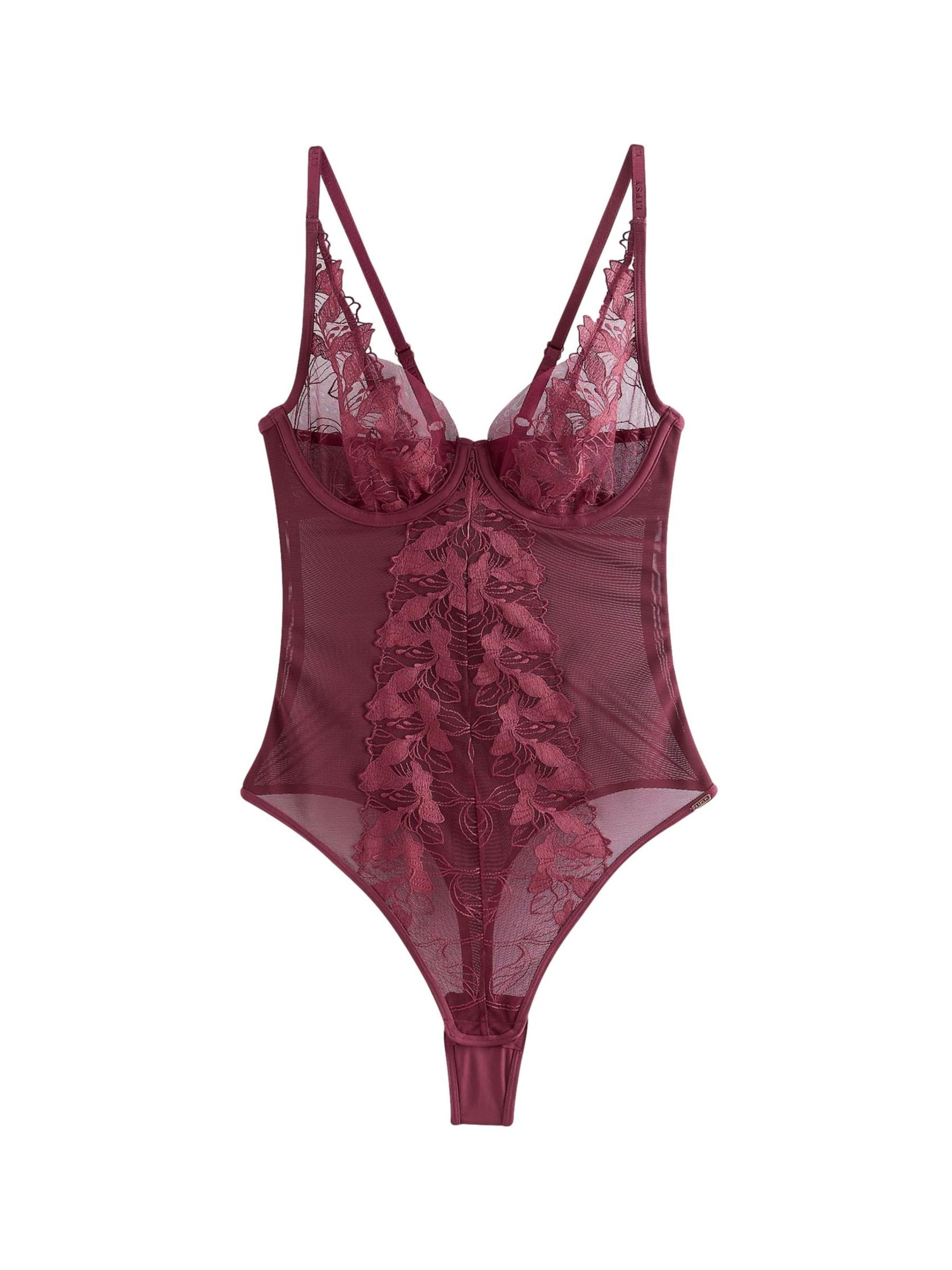 Lipsy Bodysuit in Purple: front